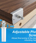 Rugged 24 Piece Bifold Door Repair Kit For One And Three Eighths Inch Wood Doors With Seven Sixteenths Pivot Holes Carbon Steel Hardware close-up of adjustable pivot screw on wood door