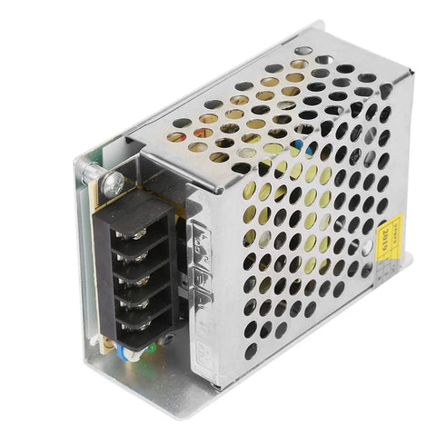 12V 2A LED Switching Power Supply With Built Tough Aluminum Alloy Case And Dual Cooling For Industrial DC Applications 25W Short Circuit Protection And Over Temperature Protection For LED Lighting And Equipment, perforated metal case