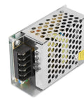 DC 12V 2A LED Switching Power Supply Driver Adapter 25W Rugged Industrial Aluminum Alloy Enclosure With Short Circuit And Over Temperature Protection Dual Cooling Convection And Built In Fan, perforated metal housing