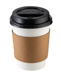 12 Oz Disposable Coffee Cups With Lids And Heat Resistant Sleeves, 100 Sets For Grab And Go Coffee, Travel And Office Use