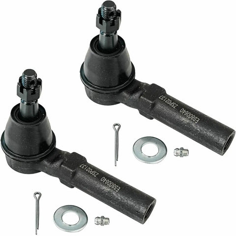 Chevy Equinox Front End Suspension Kit 6pc Replacement For 2010-2017 Includes Front Lower Control Arms With Ball Joints, Sway Bar End Links, And Outer Tie Rod Ends two black tie rod ends with hardware