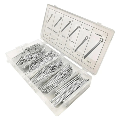 R Type Split Cotter Pin Set For Quick Secure Fastening In Automotive And DIY Projects Elastic Wave Hairpin Pins Assorted 555 1110 1665 Pieces open plastic organizer with steel pins