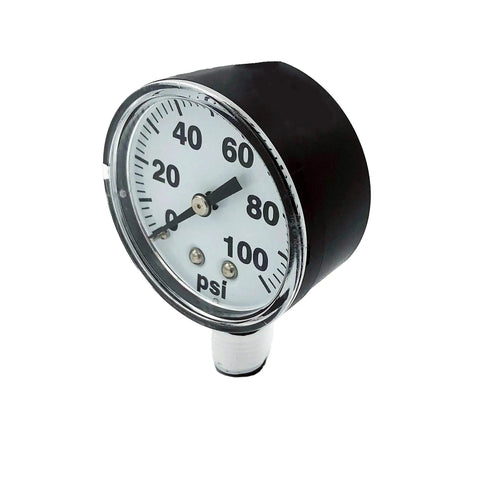 Bottom Fitting Sprayer Pressure Gauge 0-100 Psi, 2 Inch Dial, 1/4 Inch MIPT, OEM Replacement Part For Sprayers, No-Fuss Readout For Handgun Or Boom Sprayers, Easy Install And Durable Performance, 2 inch face with bottom mount stem