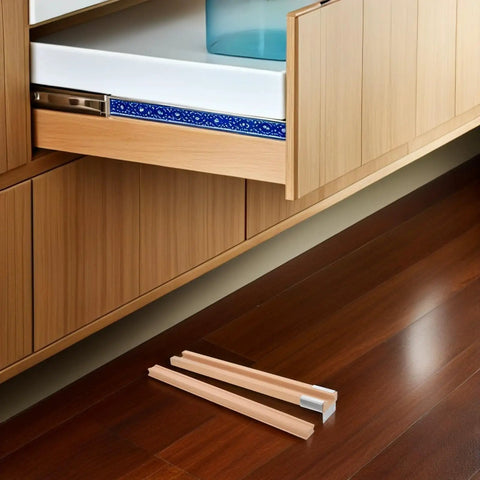 6 Sets Wood Center Mount Drawer Slides With Metal Bracket Replacement For Furniture And Bedrooms beside cabinet