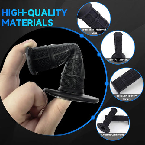 Universal Rubber Dirt Bike Handlebar Grips Seven Eighths Inch For Sur Ron LBX Talaria Sting MX3 MX4 MX5 Talaria X3 XXX E Ride Pro SR S SS Ventus One Fits Two Point Zero Three Point Zero Electric Dirt Bikes