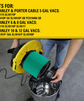 Person installing HEPA Cartridge Filter For Most 5 To 18 Gallon Wet Dry Vacuums Washable And Reusable Replacement in shop vac