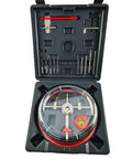 Front view of AeKeatDa adjustable hole saw cutter kit (1-5/8–8 in) with ABS dust cover and red ring in a case
