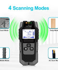 High Precision Wall Scanner Plus Metal Detector Locates Live Cables Wood Studs And Rusty Rebar With Rock Solid Accuracy showing 4 scanning modes.