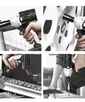 Badass Grip Cordless Brushless Impact Wrench With Smooth High Torque Motor For Auto Repair Scaffolding And Tough Woodworking Projects in use.