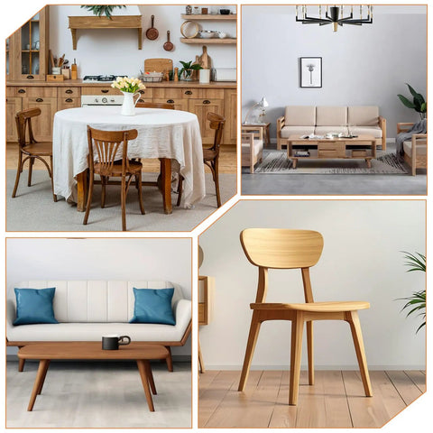 Image of dining room furniture featuring wooden table and chairs, showcasing stylish setups with 100 Pack 1/4-20 Stainless Steel Adjustable Furniture Levelers Screw In Threaded Leveling Feet For Tables Chairs Cabinets Hella Sturdy Heavy Duty Leg Glides With Cushioned Bases To Lock Down Your Setup And Banish All Those Sneaky Wobbles.