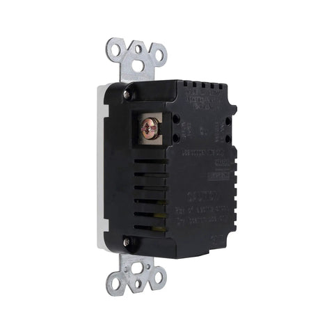 Side view of Two Pack USB Wall Outlet With 4.8A Dual USB Ports For Fast Charging 15 Amp Tamper Resistant Duplex Receptacle UL Listed
