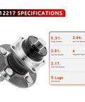 Pair Rear Wheel Hub Bearing Assembly For Toyota Corolla 2003 2008 Prius 2004 2009 Matrix 2003 2008 FWD with specifications