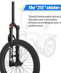 20 Inch Mountain Bike Front Suspension Air Fork With 120 To 140 Millimeter Travel 100 Millimeter Hub Spacing One And One Eighth Inch Straight Steerer Manual Lockout Quick Release Fits Up To Two And A Half Inch Tires Black with 'ZT Z' sticker