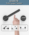 Top view of wall mounted Two Pack Matte Black Toilet Paper Holder Built To Last Rustproof SUS304 Stainless Steel Double Post Pivoting Roll Holder