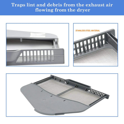 Dryer Lint Trap Filter With Flap Upgrade Stainless Steel Screen Replacement For Dryers Replaces AP5306681 PS4221839 DC61-03048A