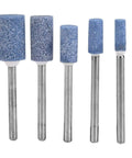 Set of five polishing stone heads from the 100 Piece Workhorse Polishing Stone Head Set For Grinder Burr Bits With 3mm Shank