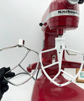 Stainless Steel Flat Beater Upgrade Paddle For 5 Qt And 6 Qt Bowl-Lift Stand Mixers shown next to a KitchenAid mixer.