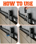 Four Piece Barn Door Stopper Set For Top Track Adjustable Anti Jump Pads For Sliding Barn Door Hardware In Black Finish installation guide