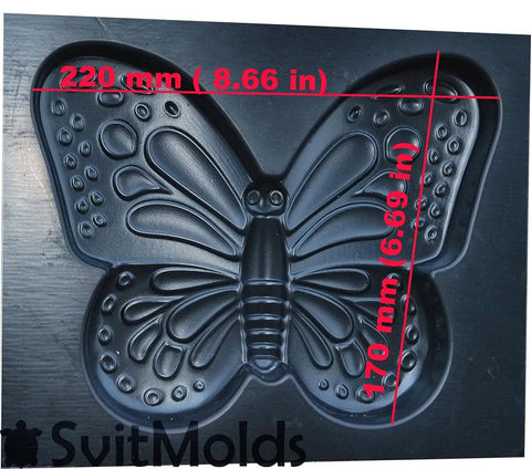 Butterfly Concrete Mold For DIY Stepping Stone Garden Path Decor 8.66 By 6.69 Inch ABS Plastic Molding Tool Durable One Piece