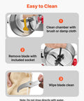Steps to clean the Pro Grade High Speed Electric Grain And Spice Mill Grinder 2100W Stainless Steel Pulverizer