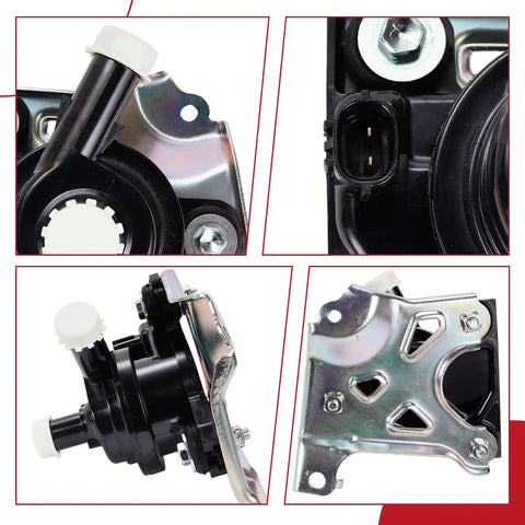 Premium Direct Fit Electric Inverter Cooler Water Pump Assembly That Slaps For 2004 Through 2009 Toyota Prius Hybrid 1 5 Liter close-up showing dual flow ports and assembly details.