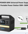15V 60W AC Adapter Charger for Portable Power Stations Compatible With 50W to 300W Generators From Anker