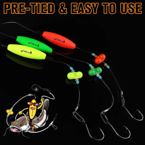 Take Down Catfish Rigs Set With Float Rigs And Rattles Santee Circle Hooks Size Six Oh Ready To Use Catfishing Tackle