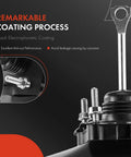 Heavy Duty Vacuum Brake Booster With Integrated Sensor For Cadillac And Chevy Models showing black electrophoretic coating and bolt details