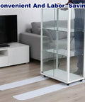 Two Pack Appliance Sliders For Refrigerators And Heavy Furniture, 48 By 8 Inch Moving Pads With Pull Straps, Easy Glide