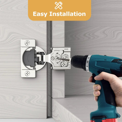 60 Piece Half Inch Overlay Soft Close Kitchen Cabinet Hinges Satin Nickel Hidden Concealed Self Closing 105 Degree With 3 Way Adjustment
