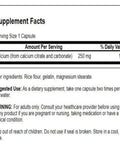 Supplement facts label for Calcium Citrate Complex For Bone Boost And Muscle Nerve Health Blood Pressure Support Mineral Supplement