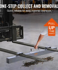 Image showing the Absolute Beast 93 Pound Hanging Magnetic Sweeper Mounts To Forklifts And Overhead Rigs Heavy Duty Metal Pickup Tool in use.