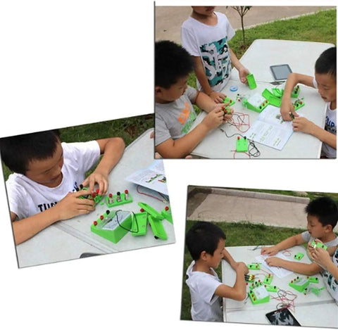 Children engaging with Hands On Wind Turbine And Electromagnet Lab Kit For Fun STEM Exploration Build Your Own Generators Circuits And Fans
