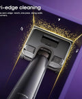 No Hassle Wet Dry Vacuum Cleaner Featuring Self Wash And Hot Air Dry Mode 24Kpa in corner for tri-edge cleaning
