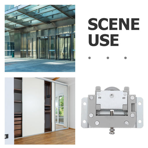 Door Sliders For Wardrobe And Cabinet With Damping Pulley System Smooth Glide For Wooden Doors Surface Mounted Hardware