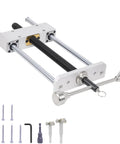 Rock Solid 11 Inch Front Mounted Woodworking Vise For Heavy Duty Workbenches With CNC Machined Jaws And No Sweat Assembly. Front view with hardware.