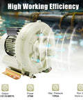 Built Tough 370W Air Pump Blower 110V 12Kpa High Pressure Workhorse Vortex Blower for Fish Tanks with efficient airflow design.