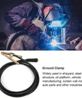 Top Notch 260A Brass Ground Clamp For Heavy Duty Welding Jobs with cable, ideal for MIG and submerged arc processes.