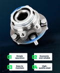 Front view of wheel hub assembly with bolts for Nissan Maxima, Murano, Altima 2007-2015; made of high-quality steel