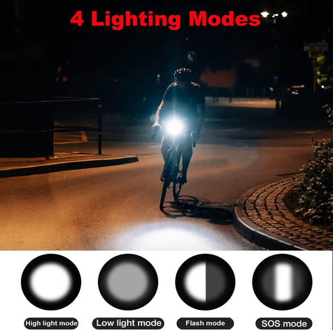 2 In 1 Bike Light And Horn With 110dB Siren Rechargeable Headlight For Night Riding Waterproof Handlebar Mount 5 Sound Modes Ideal For Ebikes And Scooters For Adults And Kids