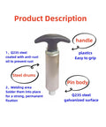 Heavy Duty Half Inch Steel Spring Loaded Pull Pin With Three Inch Extended Welded Barrel And Grippy T Lever For Quick Release Machinery Locking And No Sweat Side Load Support One Unit with Q235 steel handle.