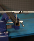 12.0x1.25 Tap And Drill Set With 27 64 Inch Drill Bit Pro Grade High Carbon Steel Plug Tap in use on workbench