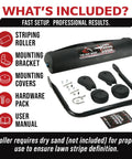 Components of Lawn Striping Kit For Toro 21 Inch And 22 Inch Walk Behind Mowers With Weighted Rear Roller Delivers Bold Pro Stripes