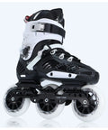 Indoor Outdoor Inline Roller Skate Wheels Six Pack 90mm 100mm 110mm With 85A Hardness, black and white rollerblade side view