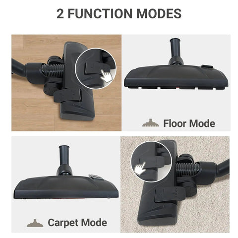 Universal Vacuum Floor Brush Head Fits 32 And 35 Mm Attachments For Hard Floors And Carpet 2 In 1 Swivel Neck modes