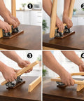 Installation process of 8 Pack Beefy Locking Hinge for folding table brackets with screws, heavy duty 90 degree self locking hinges in black.