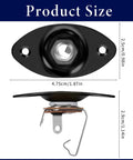 Top view of Road Ready 1/4 Mono Guitar Jack Plate Replacement showing size dimensions and steel construction.