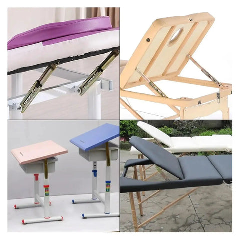 Game Changing Overhead Cabinet Lift Hinge With Pneumatic Support, 4 To 10 Gear Angle Adjustment in use on various tables