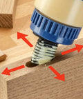 Silicone Glue Applicator Tips For Domino Joints 6 Plus 6 Pack With Caps And Cleaning Tools, Precision Glue Dispensing For Domino Joinery, Pro Grade, Compatible With Titebond And Other Glue Bottles, Easy Cleanup in action on wood piece