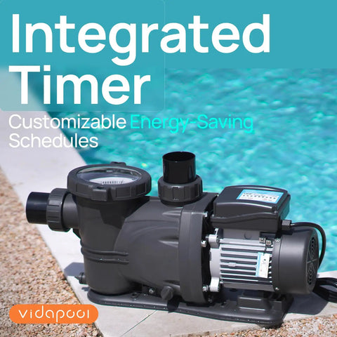 Self Priming Pool Pump With High Flow For Inground And Above Ground Pools One Point Five HP Motor Delivers About Seven Thousand Three Hundred Fifty GPH